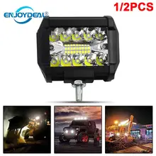 Led Light Bar 4 Inch 21Leds 60W LED Work Light Bar Waterproof IP67 Triple Row Flood Spot Combo for Work Driving Offroad Boat Car