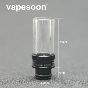 

New arrival 510 Long Glass Drip Tip for 510 Thread RDA RBA RDTA Tank Electronic Cigarette Vaporizer Atomizer Kit