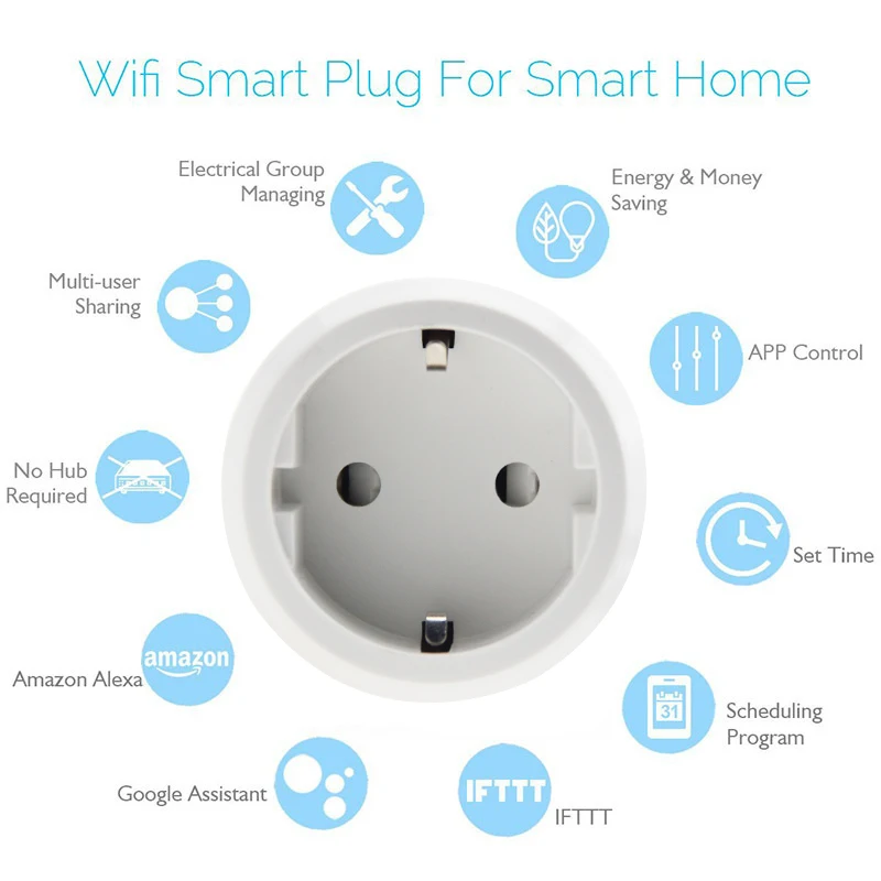 Смарт розетка Frankever 10 А Wi Fi 110 240 В|Умные розетки| |