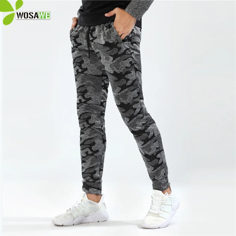 

Camouflage Quick Drying Sports Pants with Pockets Elastic Tie Tight Elastic Stretching Movement Gym Jogging Trousers Men