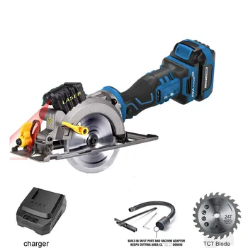 

20V DC Mini Circular Saw 4 inches Handheld Electric saw handle Kitty Saw Cutting Saw with Charger Battery Blade