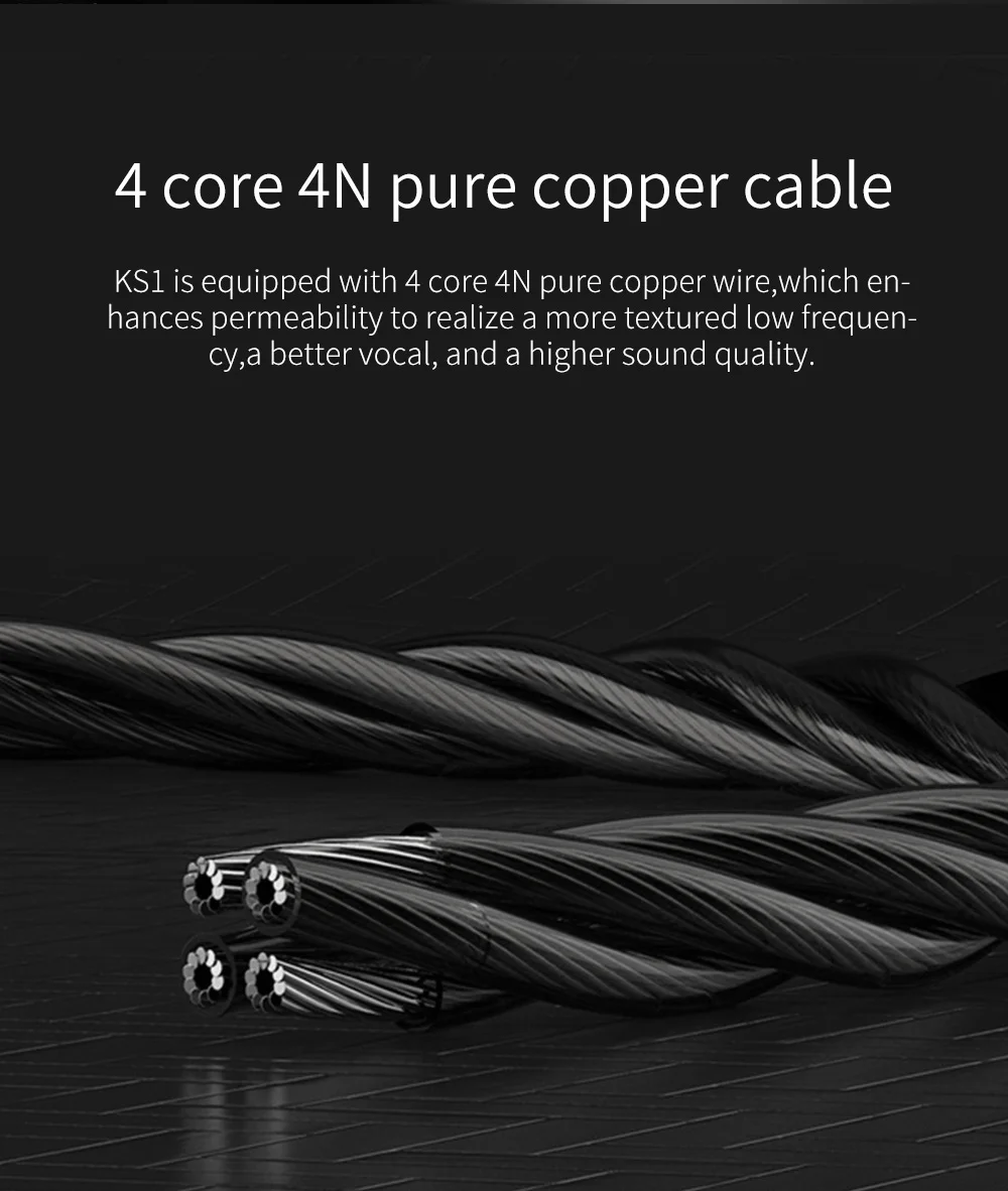 KBEAR KS1 Super Bass IEM Earphone