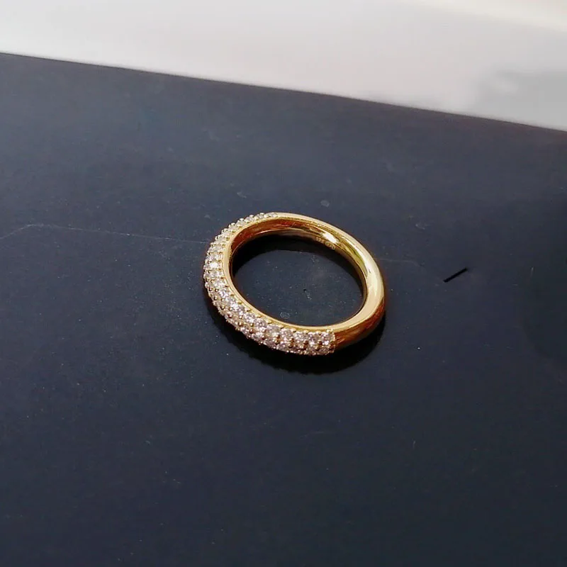 Модный бренд, l 925 пробы, серебряное круглое кольцо, кольцо monaco, октября, проложили Черное золото, кубический цирконий, камни, пара колец