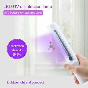

UVC ultraviolet hand disinfection sterilization lamp 1-3 minutes 253.7nm wavelength safe and pollution-free 4W portable stick