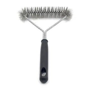 

Stainless Steel Wire Bristles Triangle Cleaning Brushes With Handle Grill Brush BBQ Barbecue Grill Brush Clean Tool