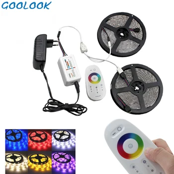 

SMD 5050 LED Strip Light Waterproof DC12V RGBWW RGB LED Light rgb Diode Neon Ribbon Flexible Led Light String With RF Controller