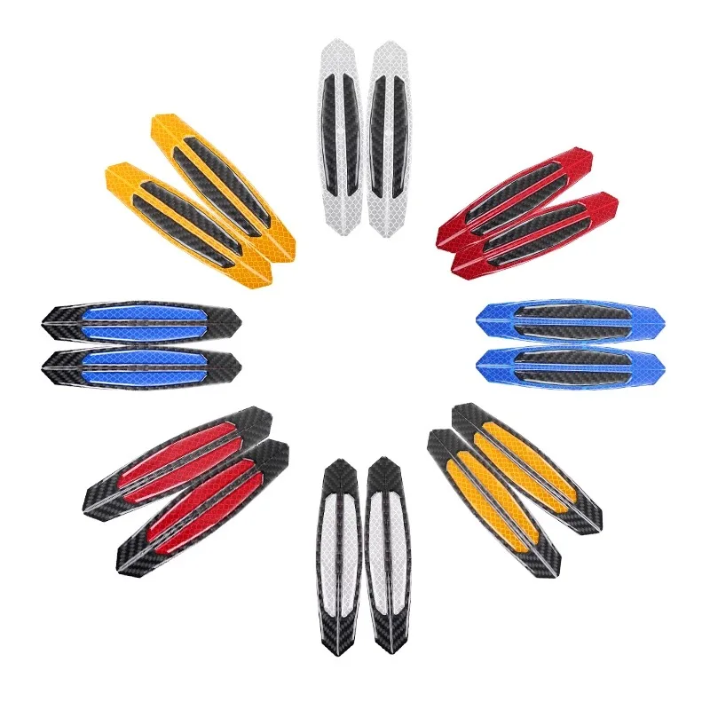 

Carbon fiber car Reflective Strip Anti-collision Warning Sticker universal Safety side marker Scratch-proof Door Anti-collision