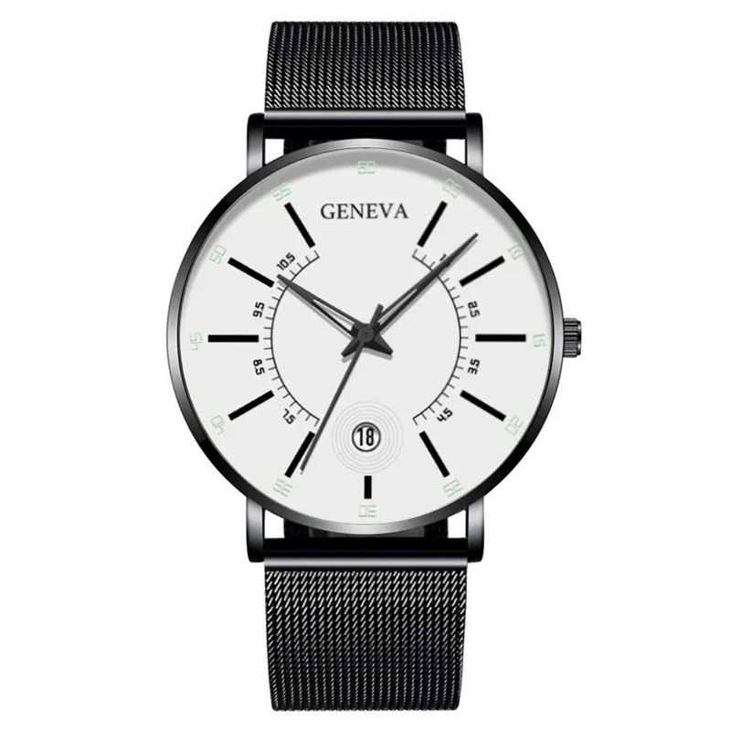 Men Watches 2022 Luxury Fashion Mens Business Watch Ultra Thin Thin Stainless Steel Mesh Belt Quartz Wrist Watch Reloj Hombre