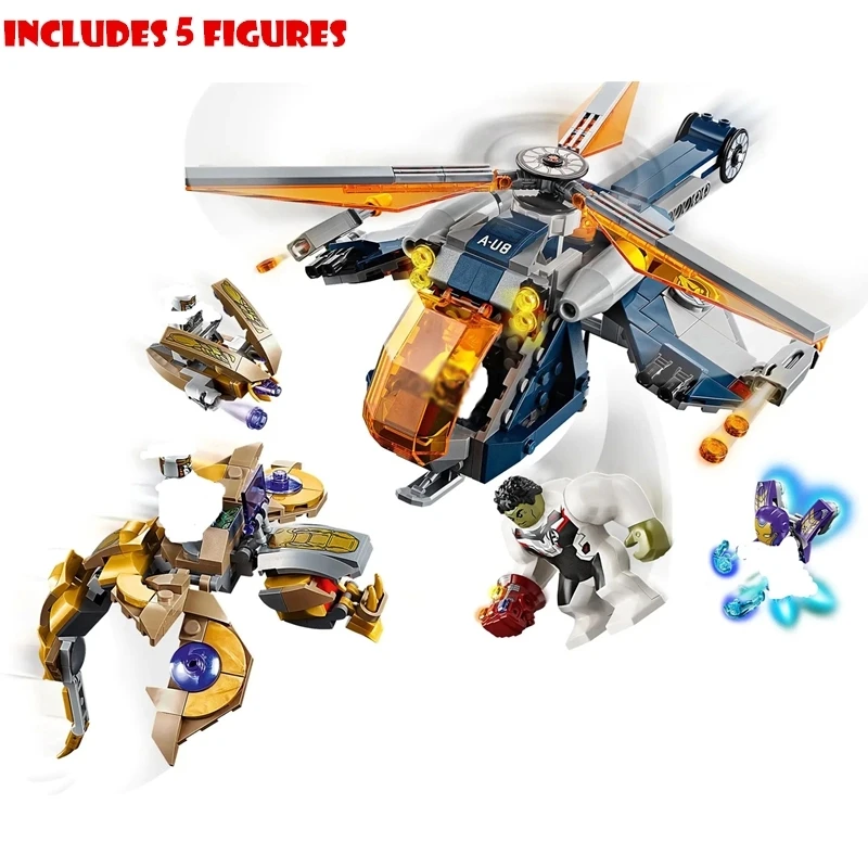

2020 NEW Super hero Hulkings Helicopter Drop Building Blocks Movie Model Sets Bricks Classic For Boy Children Toys Gifts