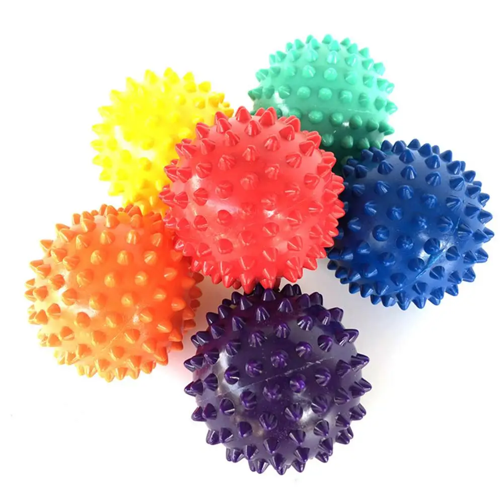 PVC Spiky Массажный мяч триггер точка Спорт Фитнес рука нога боль снятие стресса