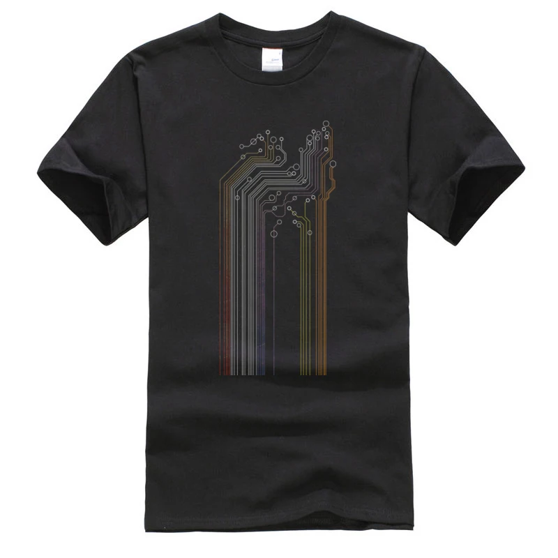 Electronic_panel_312 Cotton Youth Short Sleeve Tops & Tees Summer Labor Day T Shirts Hip hop Clothing Shirt High Quality O-Neck Electronic_panel_312 black