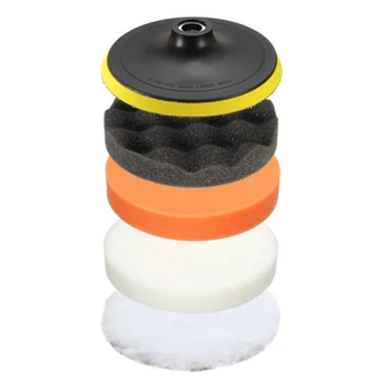 

18 Pc 6 Polishing Waxing Sponge Buffer Pad M14 Thread For Car Auto Polisher