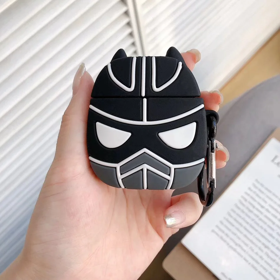 

Bluetooth Earphone Case For Apple Airpods 2 Case Cartoon Soft Silicone Case For Air pods 1 Headphone Cover Cute Ring Strap