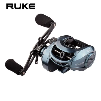 

RUKE new casting reel, 10+1 bearing.Brake Force 13 kg,Gear Ratio 6.5:1,Magnetic brake,ADC Metal body NMB bearing, free shipping