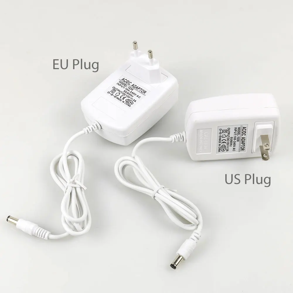12V 1A 2A 3A 12 Вт 24 Вт 36 Вт Мощность выключатель адаптера конвертер США ЕС Питание адаптер переменного тока/постоянного тока для Светодиодный шкаф светильник полосы
