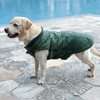 

Winter Big Dogs Clothes Coat Water Repellent Dog Pet Jacket Vest Retro Cozy Warm Pet Clothes