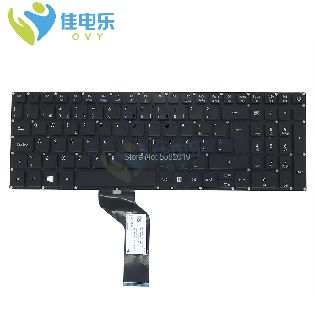 

OVY PO HU Backlight keyboard for Acer Aspire E5 573 E5-522 E5-532 black laptop Replacement keyboards Portuguese Hungary hot sale