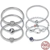 CodeMonkey Hot Sale Classic Series 100% 925 Sterling Silver Heart Bracelet Fit Original Beads Charms DIY Jewelry Gift For Women 2