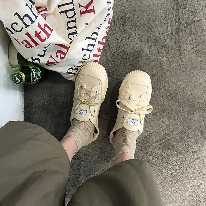 

2019 New Style Canvas Shoes Student Versatile Korean-style Harajuku Wind Ulzzang Retro Hong Kong Style CHIC Board Shoe