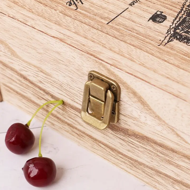 Винтажная деревянная коробка для бутылок с красным вином 2 шт.|Подарочные сумки и