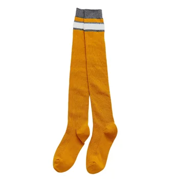 

1 Pair Striped Fashion Women Stockings Cosplay Elastic Casual Warm Over Knee Long Thigh Soft Japanese Style Slim Cotton Blend