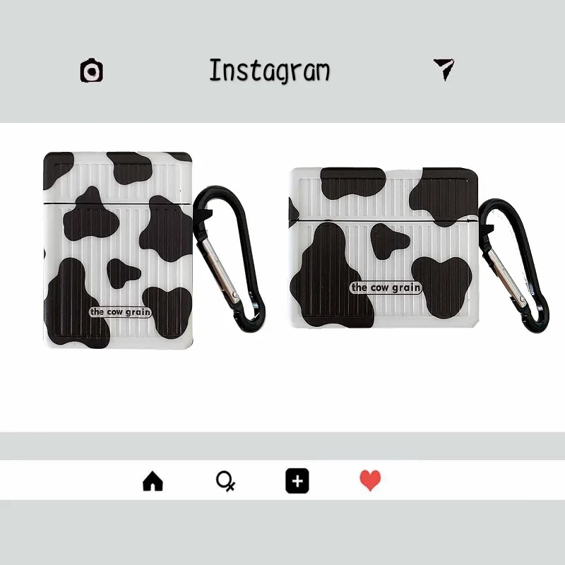 

Cute Anti-break Luxury Fashion Cow pattern zebra pattern Soft Cover for Airpods 1/2 Pro Bluetooth Headphone Protective Case