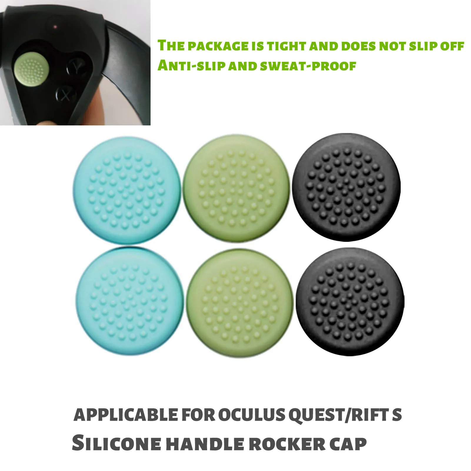 10Pcs Silicone Thumb Stick Grips Cover Button Caps VR Precise Replacsment For Oculus Quest 1 2 Rift S VR Game Accessories