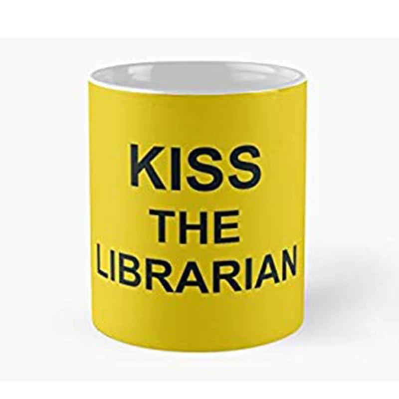 Классическая Желтая Чашка Kiss The librarik чашка для кофе чая подарок влюбленных