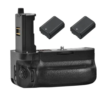 

VG-C4EM VGC4EM Battery Grip + 2pcs NP-FZ100 Battery for Sony a7RIV a7R4 a7IV a74 a9II a7rm4, NP-FZ100, FZ100.