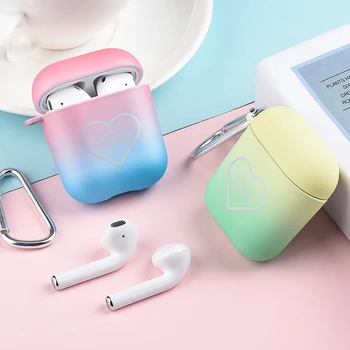 

Earphone Case for Airpods 1 2 Hard PC Headphone Cover Gradient Cute Colorful Charging Case For Airpods 2 1 Wireless Bluetooth