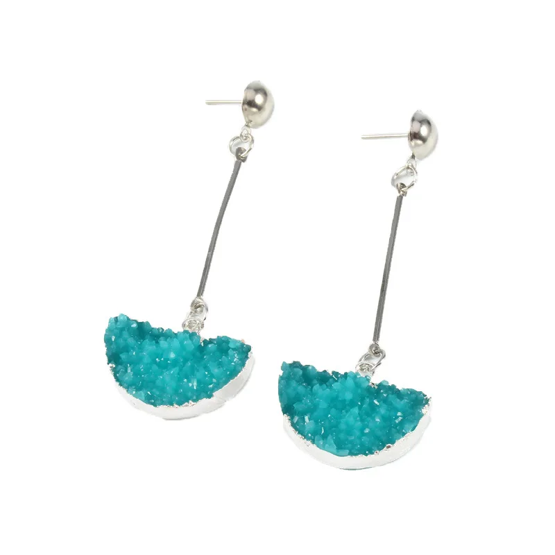 4druzy earrings jewelry Ohrringe bijoux earings earring earing pendientes brinco big earrings vintage jewelry wedding earrings geometric earrings long earrings gifts for women resin earrings korean earrings