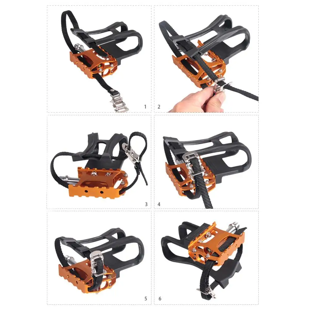

Durable Cycling Road Mountain Bike Bicycle MTB Pedal Toe Clip Strap Belts Tool For Bicycle Pedal