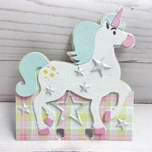 Recortes de corte memorydex unicórnio scrapbook cardmaking diy artesanato de papel estêncil de metal surpresa criação