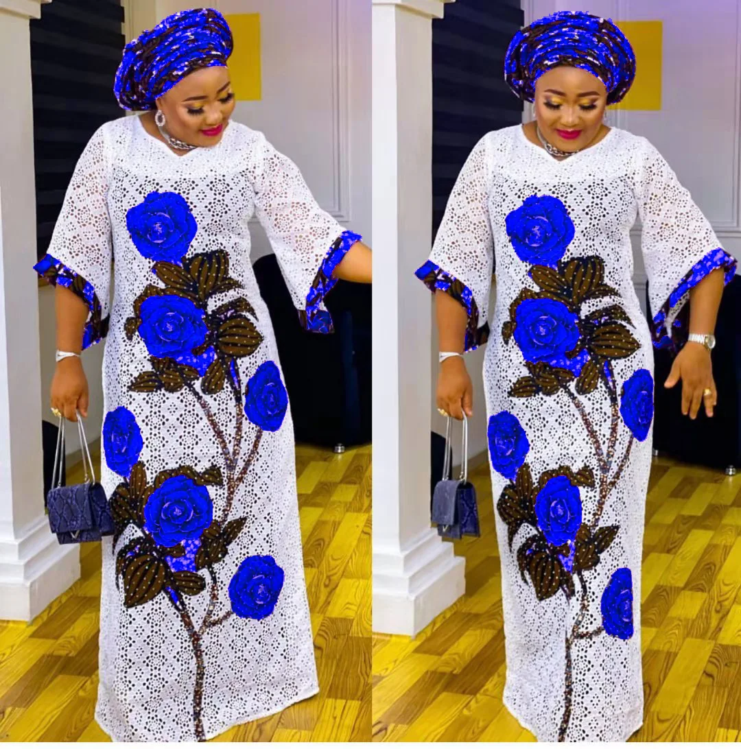 Long Maxi Dress African Dresses for Women 2021 Summer African Clothes Dashiki Sexy Hollow Out Boubou Robe Africaine Femme Robes