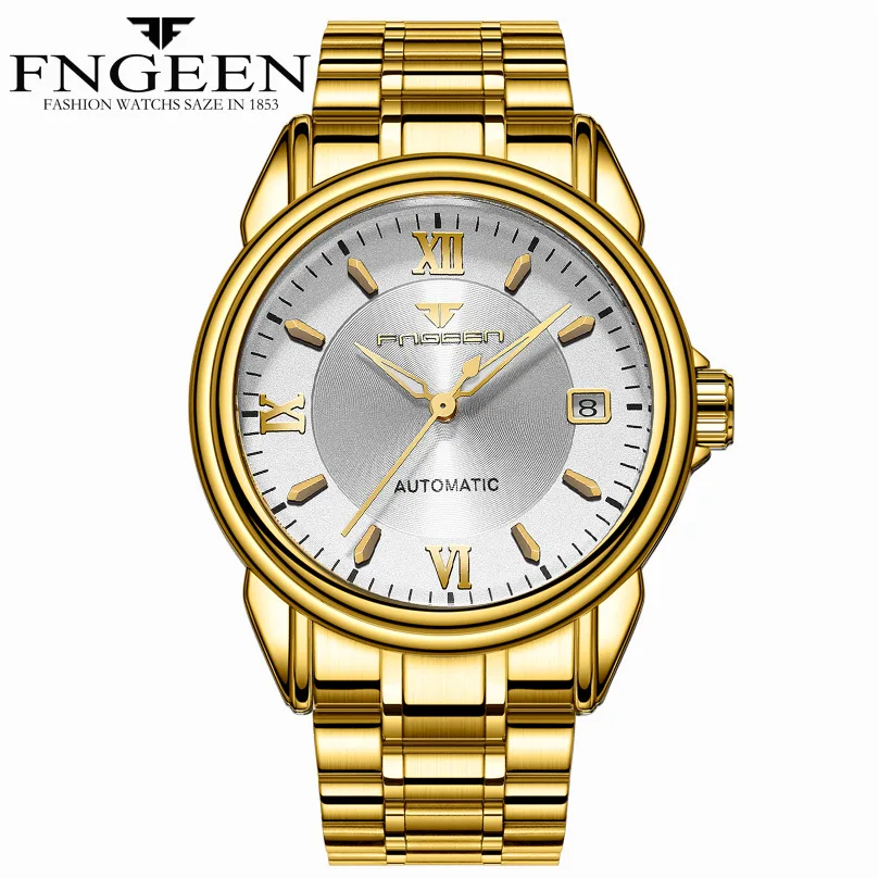 

Luxury Gold Color Daikin Table Fen Respect for Card New Style Fully Automatic Calendar Mechanical Wrist Watch Tourbillon Hollow