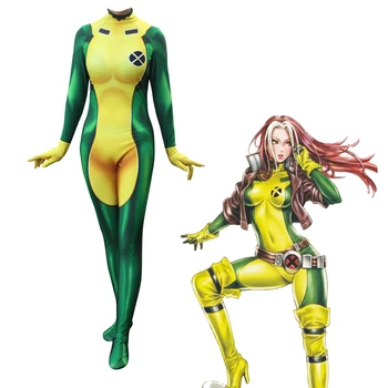 

Movie Women X-MEN Anna Marie Rogue Cosplay Costume Zentai Bodysuit Suit Jumpsuits