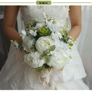 

wedding props Bride Flowers ball Vintage White Bridal Bouquet Bride holding flowers Romantic Wedding Colorful Bride 's Bouquet