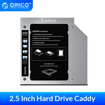 

ORICO Aluminum 2.5 inch HDD Cage SSD Disk Caddy Hard Disk Support 2TB Hard Disk Drive Box Enclosure with 6Gbps HDD Case Bay