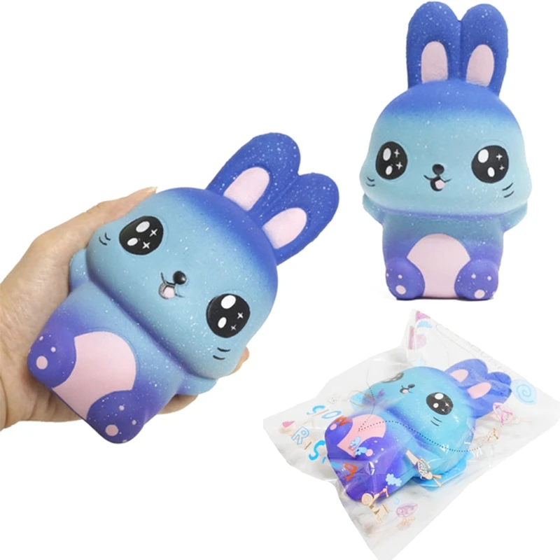 New Starry Sky Rabbit Jumbo Squishy Slow Rising Squeeze Stress Relief Kid Toys 2