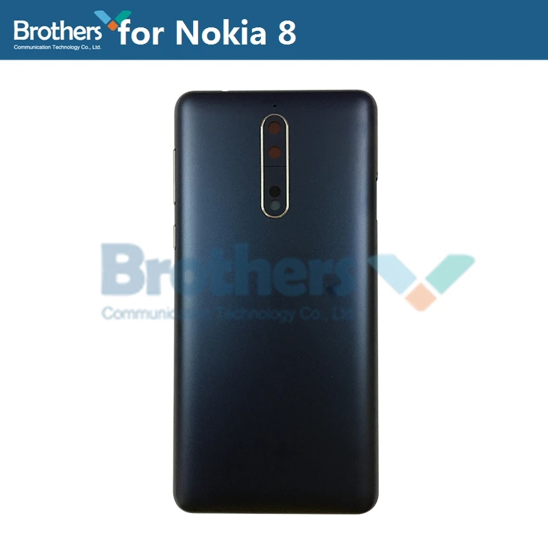 Оригинальная задняя крышка для Nokia 8 корпус батареи для Nokia8 батарейный отсек с кнопкой громкости гибкий кабель для телефона Замена