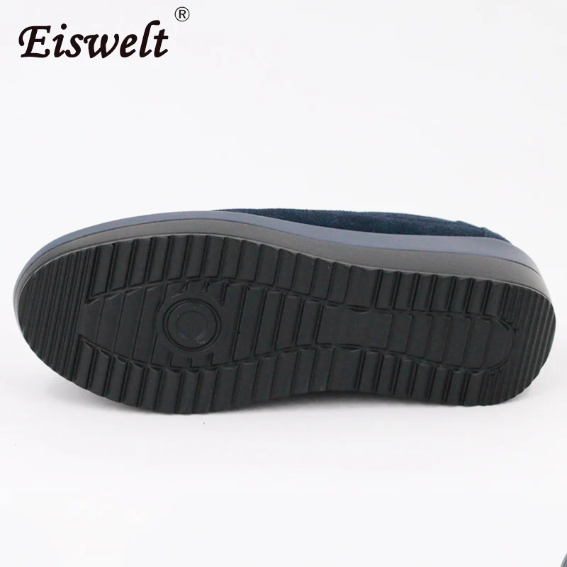 EISWELT/Лидер продаж; женская повседневная обувь из натуральной кожи на платформе; Женская Весенняя обувь с закрытым носком; модный стиль;# XH015