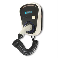 32A тип 1 7 кВт Wallbox зарядная станция для электромобилей настенный зарядный свай Sae J1772 штекер с 5 м кабель для зарядки аккумулятора с евровилкой