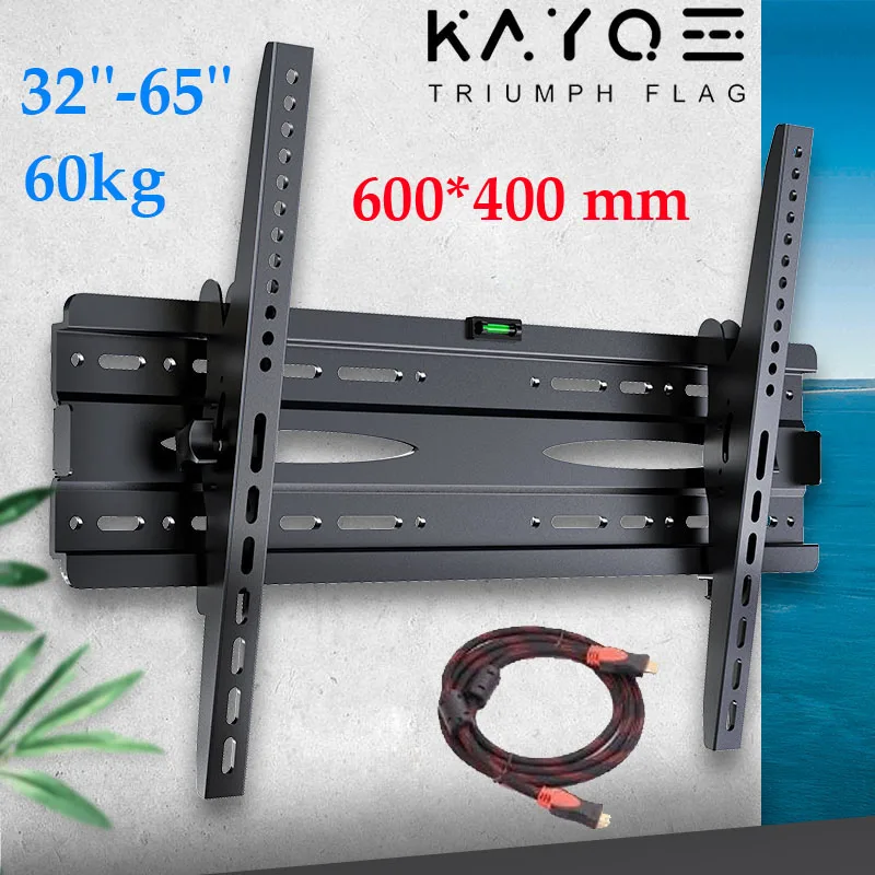 KAYQEE-soporte de pared de TV Universal ajustable, Ultra delgado, inclinable por Plasma, Vesa, Monitor LCD, LED, soporte de pared de TV para televisor de 32 -65