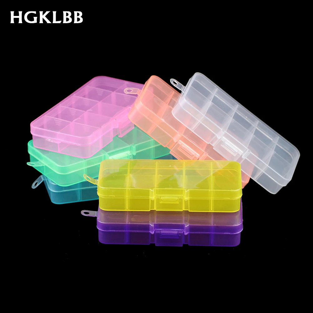 HGKLBB пластиковый ящик для хранения с 10 регулируемыми слотами прозрачный