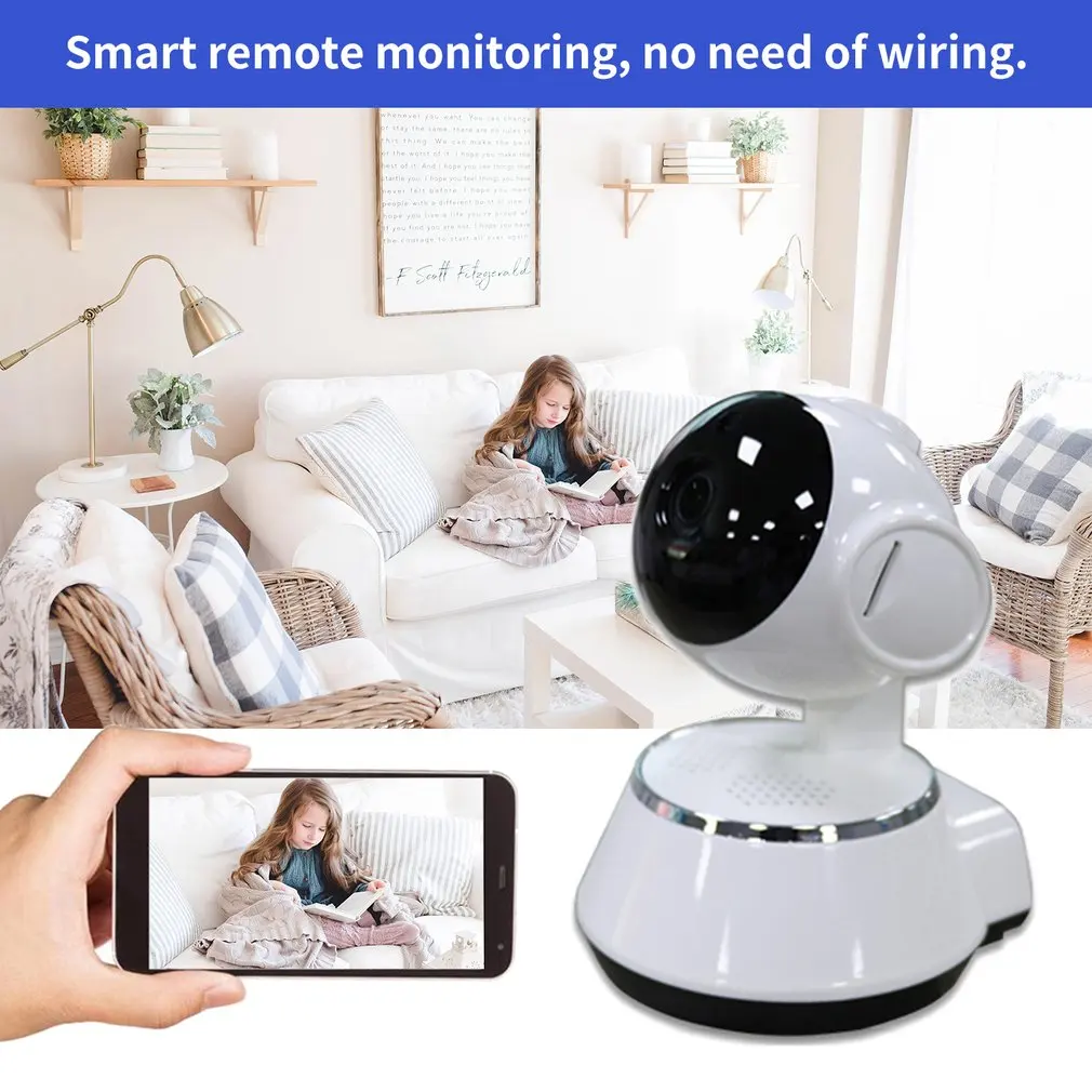 

LESHP Baby Monitor Mini IP Camera 720P HD 3.6mm Wireless Smart WiFi Baby Camera Audio Record Surveillance Home Security Camera