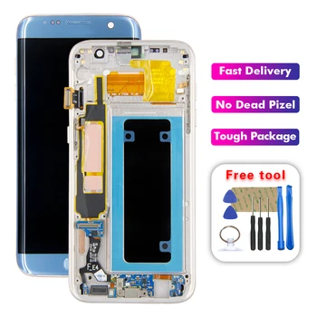 

AMOLED For Samsung Galaxy S7 Edge G935 G935F SM-G935F LCD Display Touch Screen Digitizer Assembly with frame
