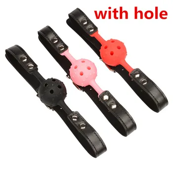 

silicone mouth bite ball gag bdsm bondage gear torture training device play flirting sex toys for women live camgirl red pink black BXH680