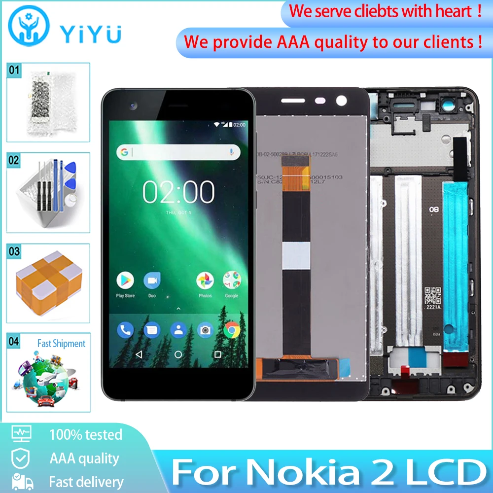 5 0 &quotОригинальный ЖК-дисплей для NOKIA 2 TA-1007 TA-1029 TA-1023 TA-1035 TA-1011 сенсорный экран с