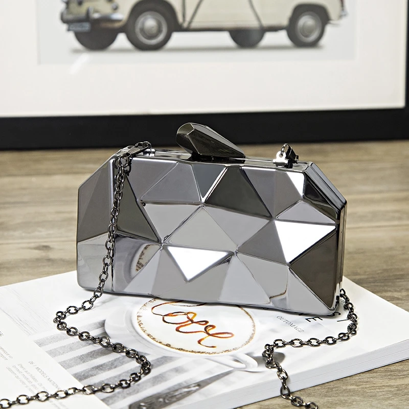Fashion Women's Shiny Evening Party Handbag Clutch Bag Chain Shoulder Bag