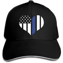 Для Мужчин's Для женщин синий живет материя тонкая Голубая линия в виде флага и сердца Бейсбол Кепки